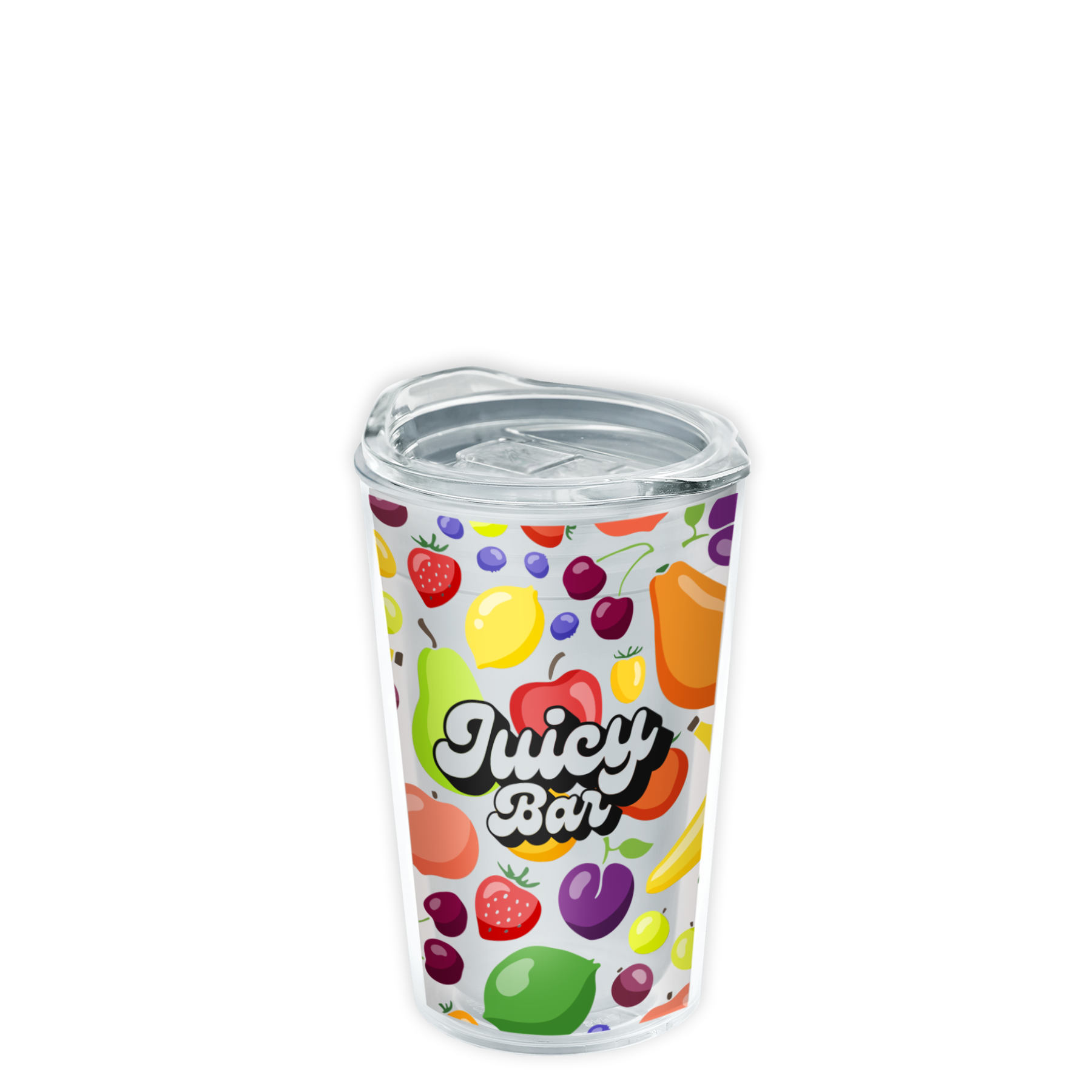 Garyline® Transparent Tumbler with Straw Lid and Full-Color Insert - 16 oz.